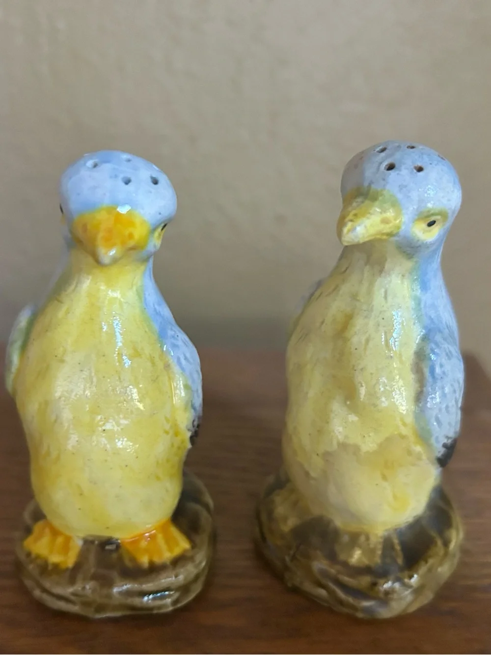 Vintage British Novelty Hand-Painted Penguin Salt & PepperShakers